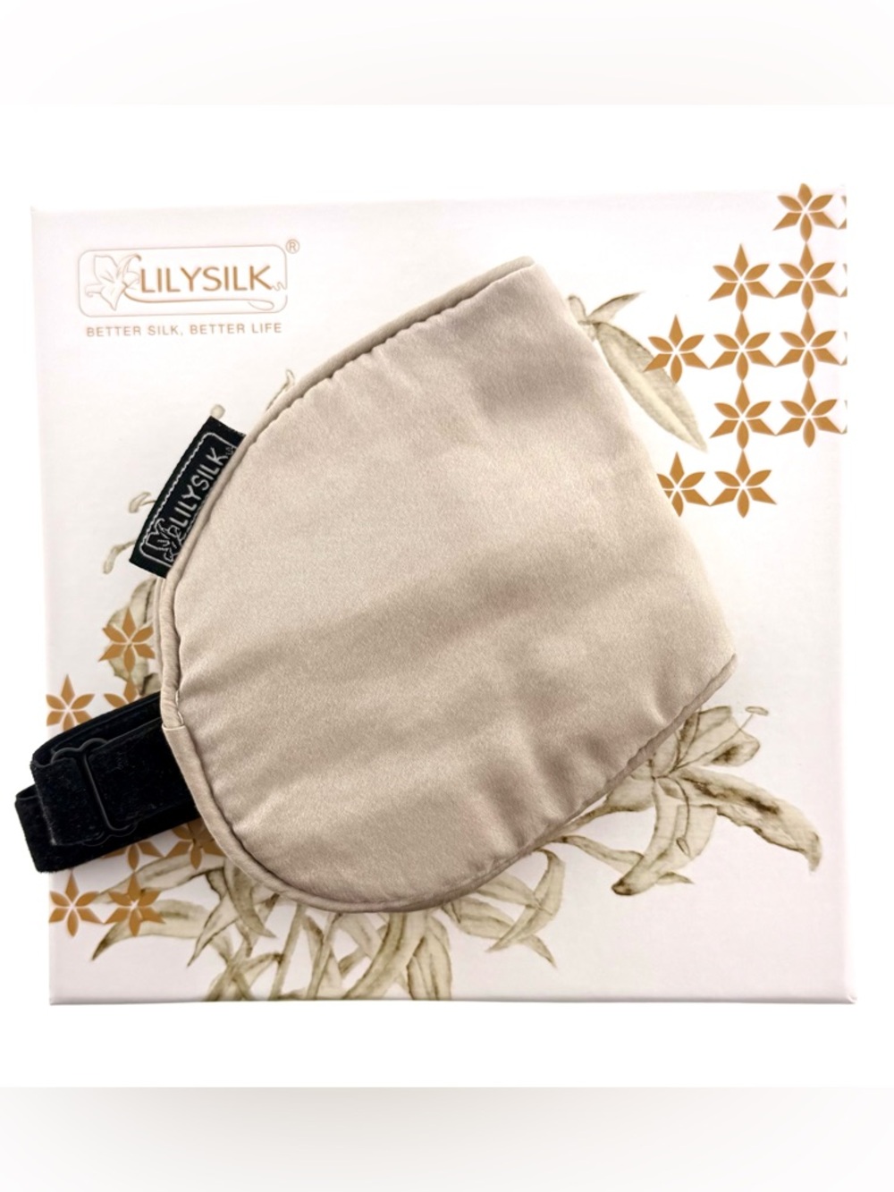LILYSILK Beige Silk Eye Mask